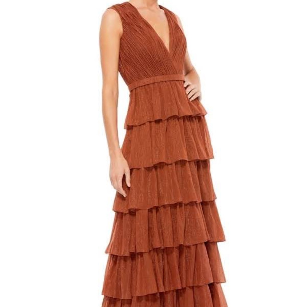 Mac Duggal Ieena Tulle Tiered A-Line Gown